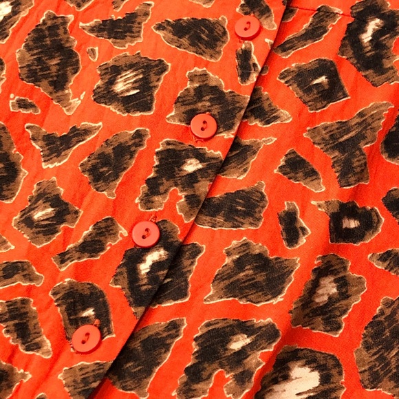 π€HOST PICKπ€ Topshop Leopard Button Front Dress - Picture 4 of 7